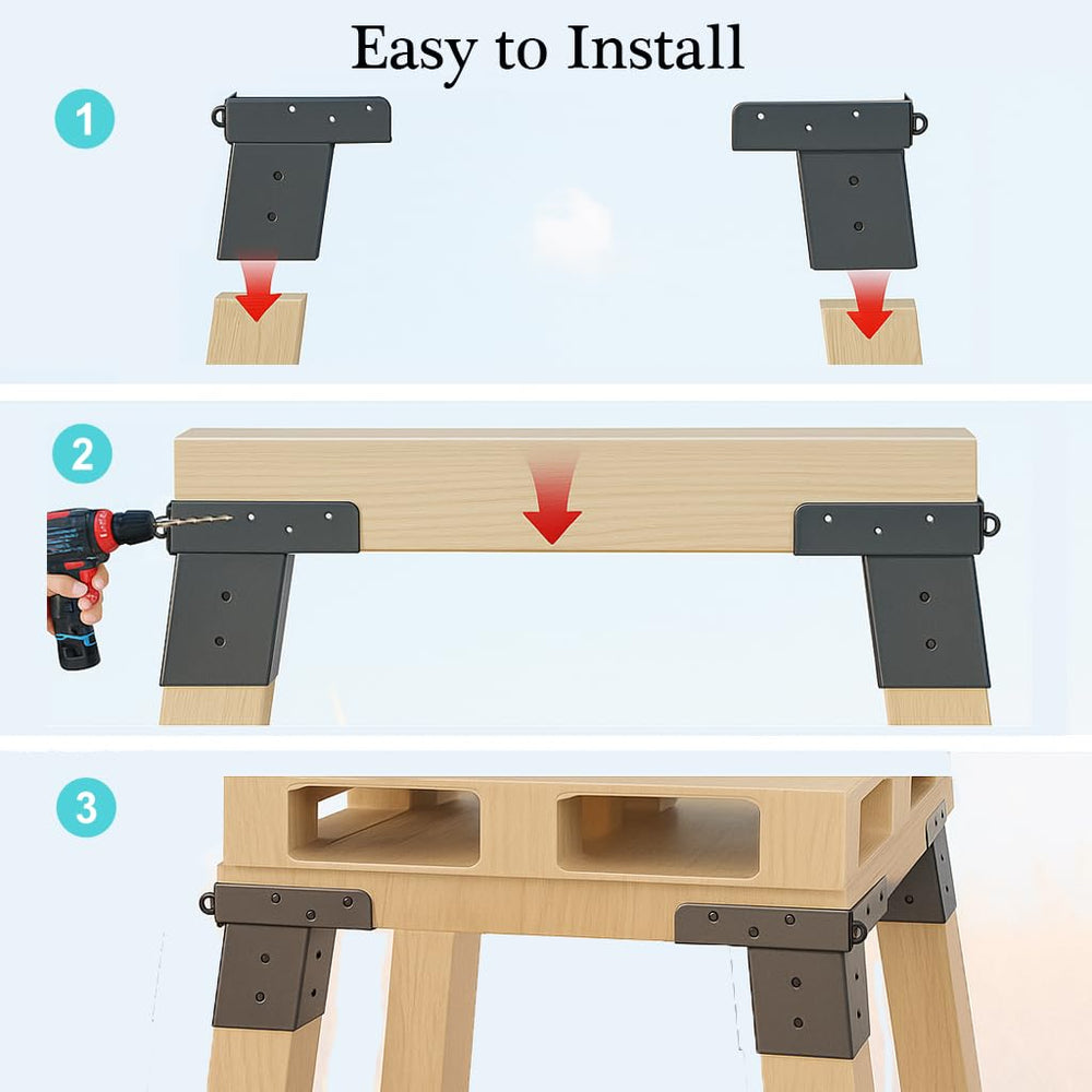 Deer Stand Brackets elevated deer blind deck support in outdoor setting