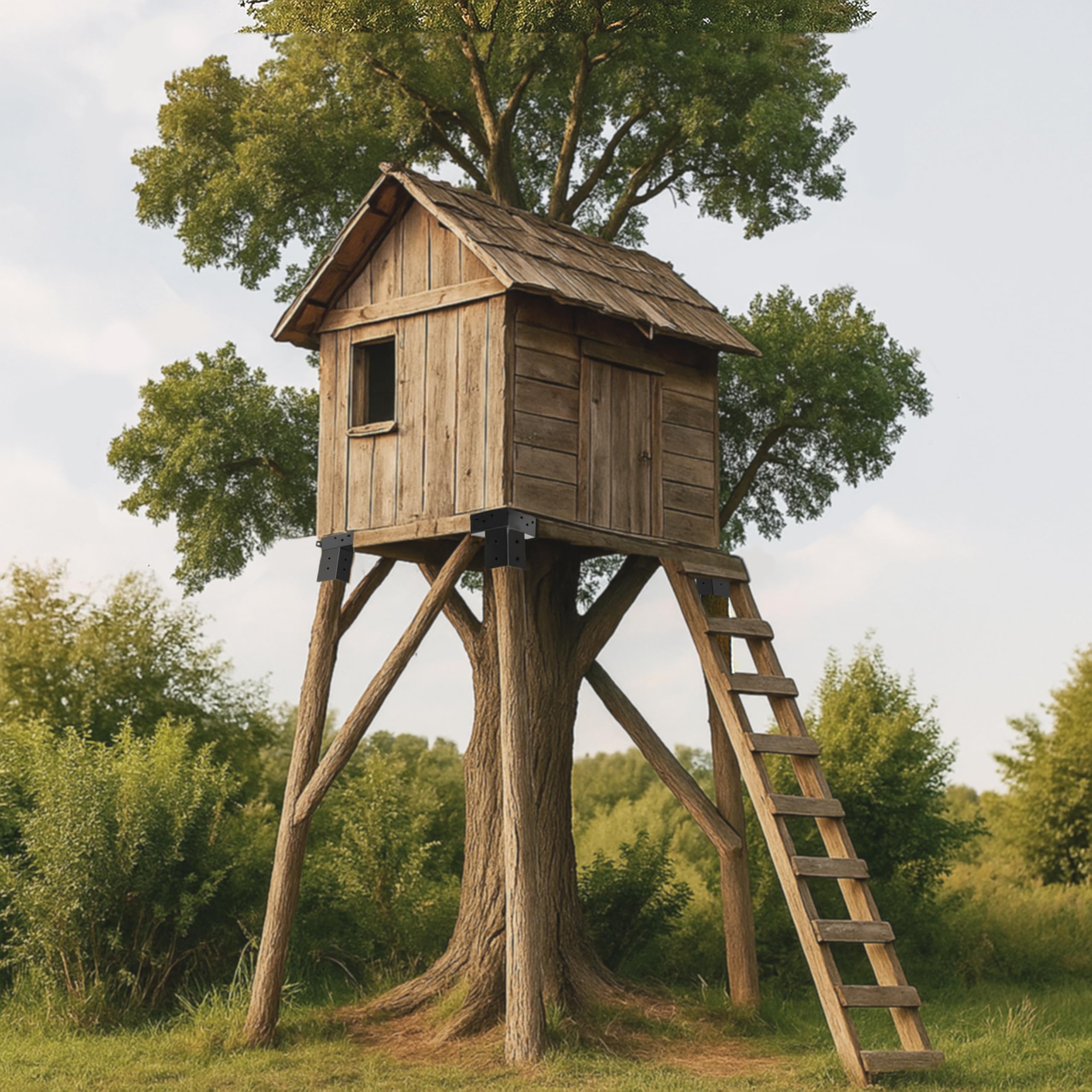 Deer Stand Brackets treehouse setup showcasing versatility