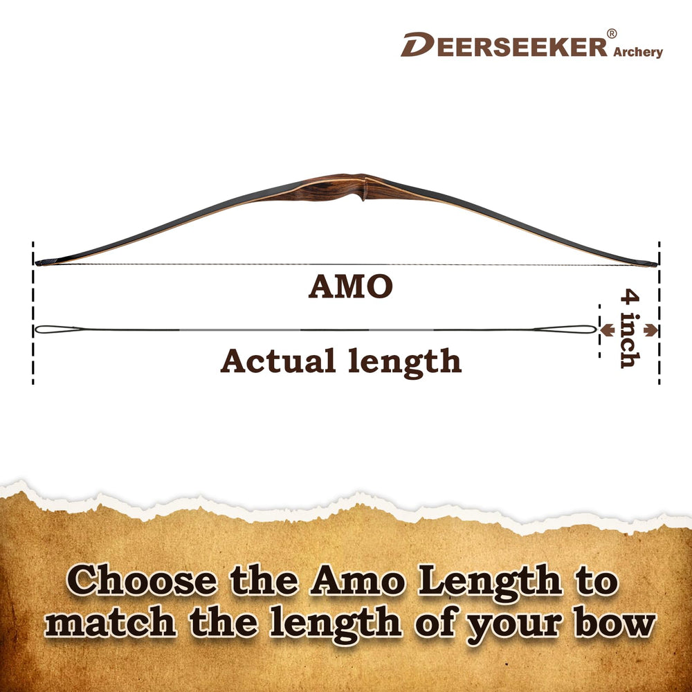 Deerseeker Flemish D97 hand-twisted detail demonstrates low-stretch construction suited for traditional bows