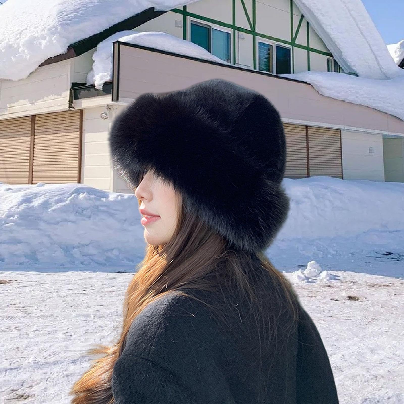 Deevoka Cossack Hat compact design for easy packing in black