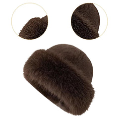 Deevoka Cossack hat, wind protection with ear coverage in brown.