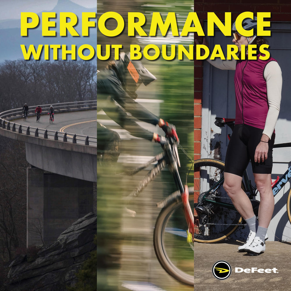 DeFeet Woolie Boolie fast-dry material suggests quick moisture management.