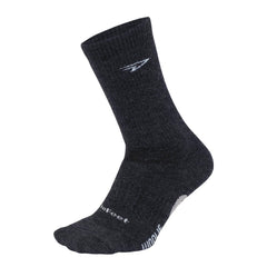 DEFEET Woolie Boolie sock charcoal full-length view for all-season warmth