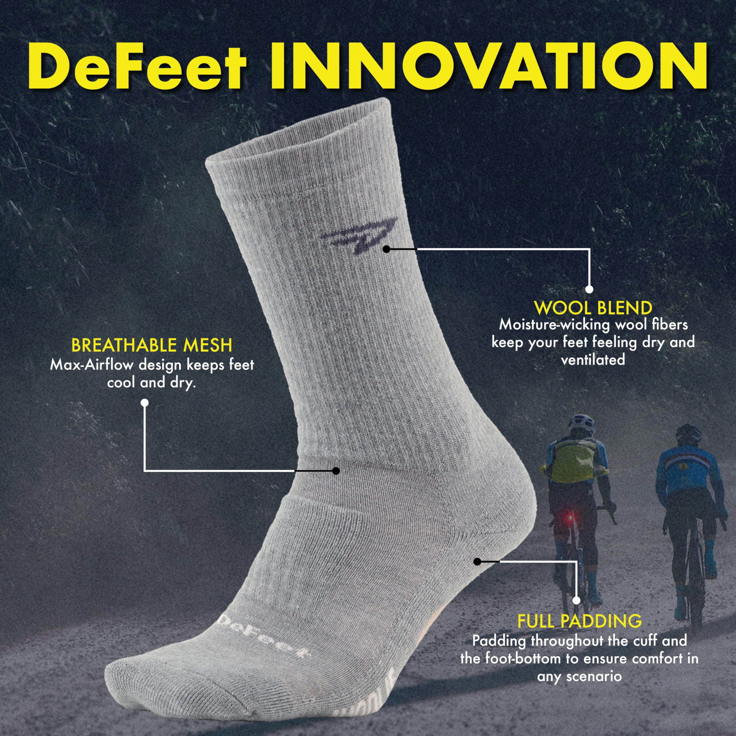 DEFEET Woolie Boolie arch support aids daily activity and steady footing.