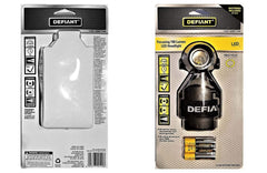 Defiant headlamp battery-powered with included batteries for quick setup.