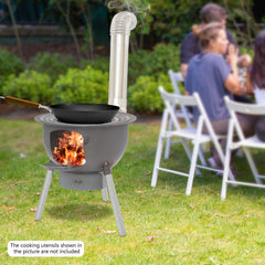 DEIGEHJRE ash tray and cleaning tools, easy ash management after outdoor cooking