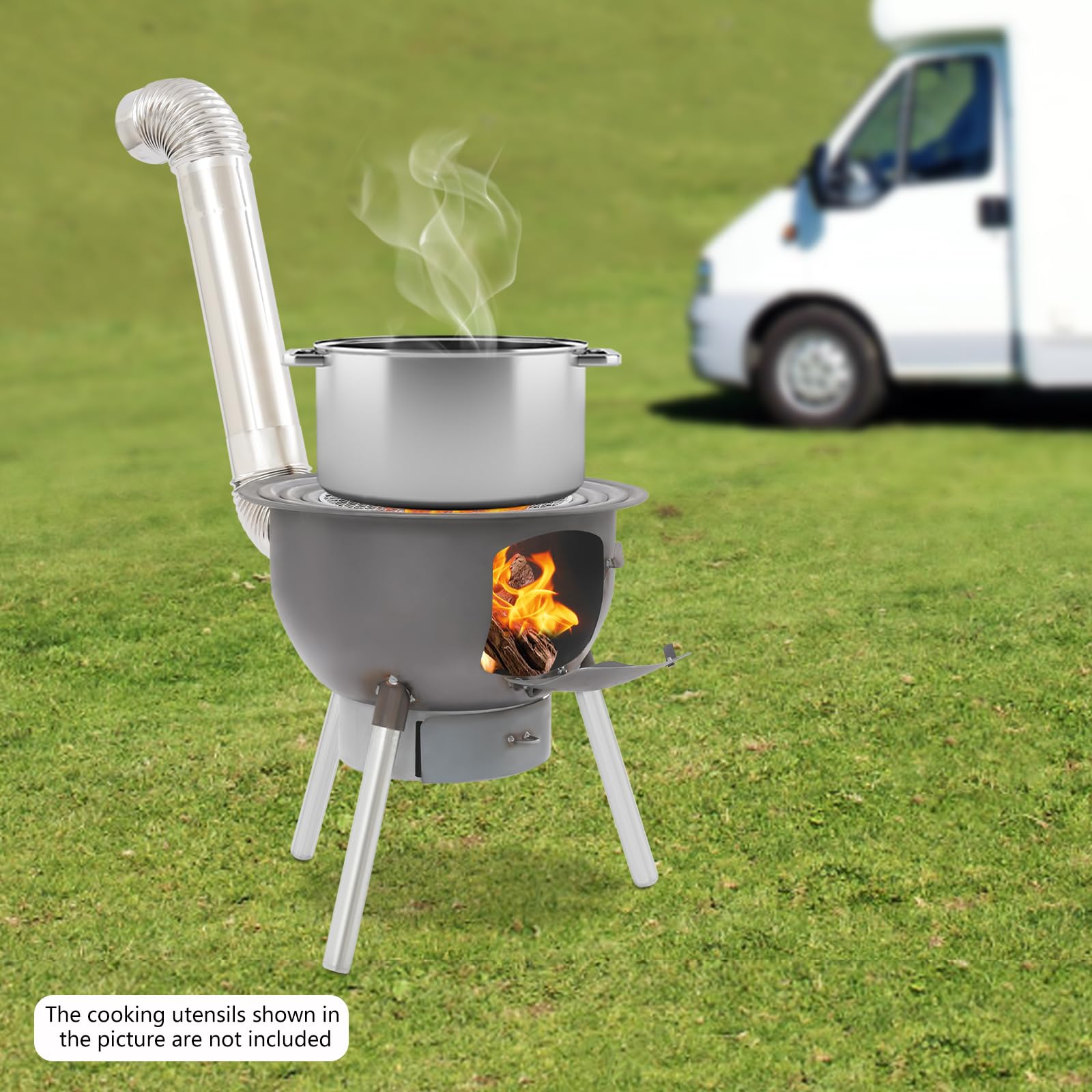 DEIGEHJRE stove door and latch, secure closure for safe hot-fire cooking