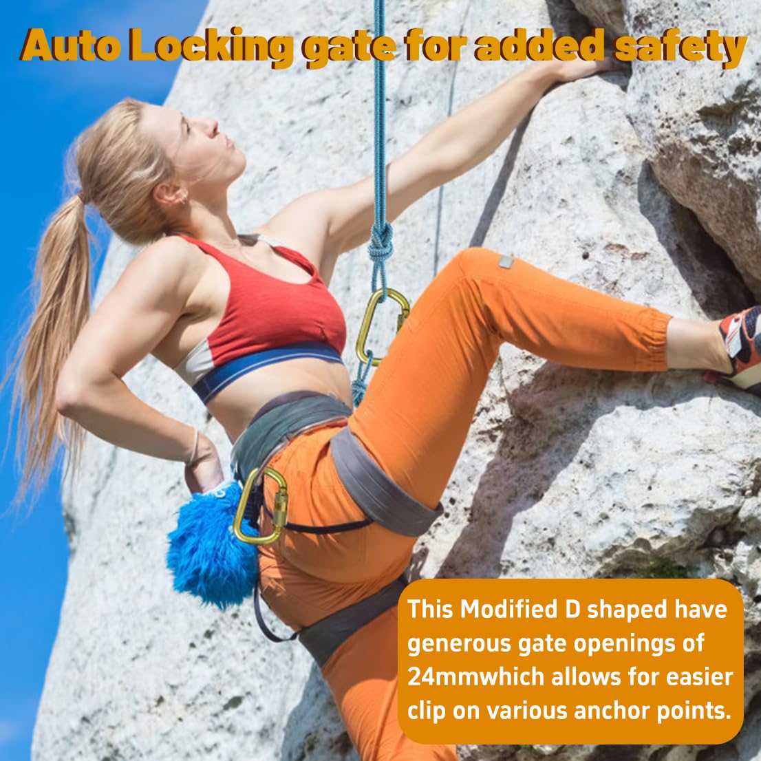DEKABR D-shaped load-bearing carabiner focused on spine strength