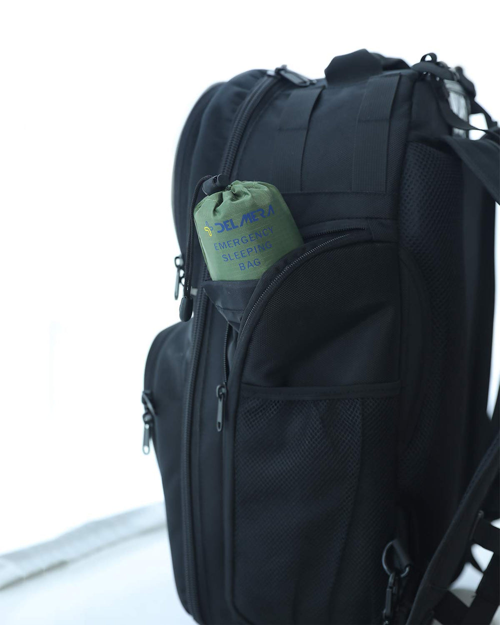 Delmera emergency sleeping bag included in a survival kit for readiness