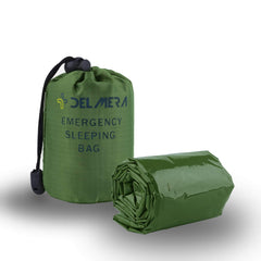 Delmera emergency sleeping bag tear-resistant 26µm mylar construction