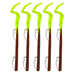 Delong Lures 10-inch pre-rigged weedless swim bait with Twister Tail - front view