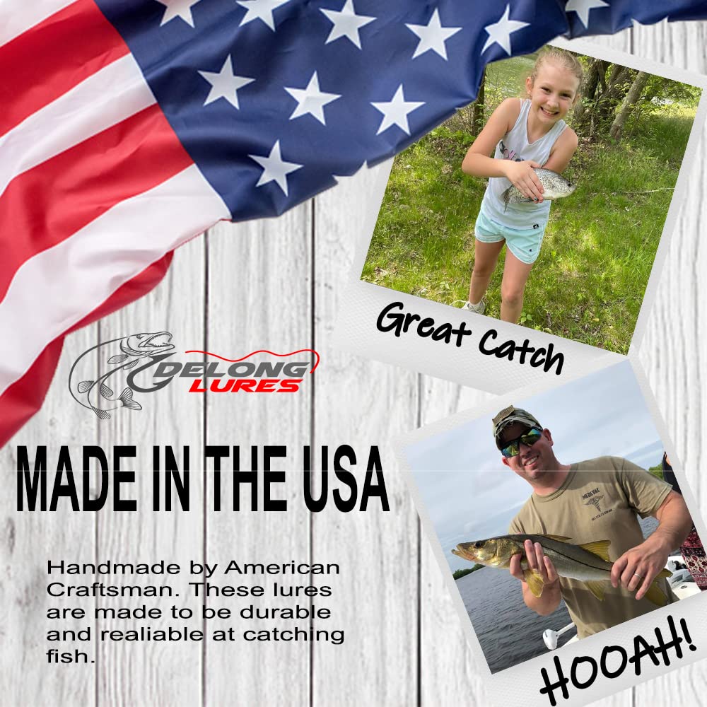 Delong Lures anise-scented tails attract bass and pike during varied retrieves.