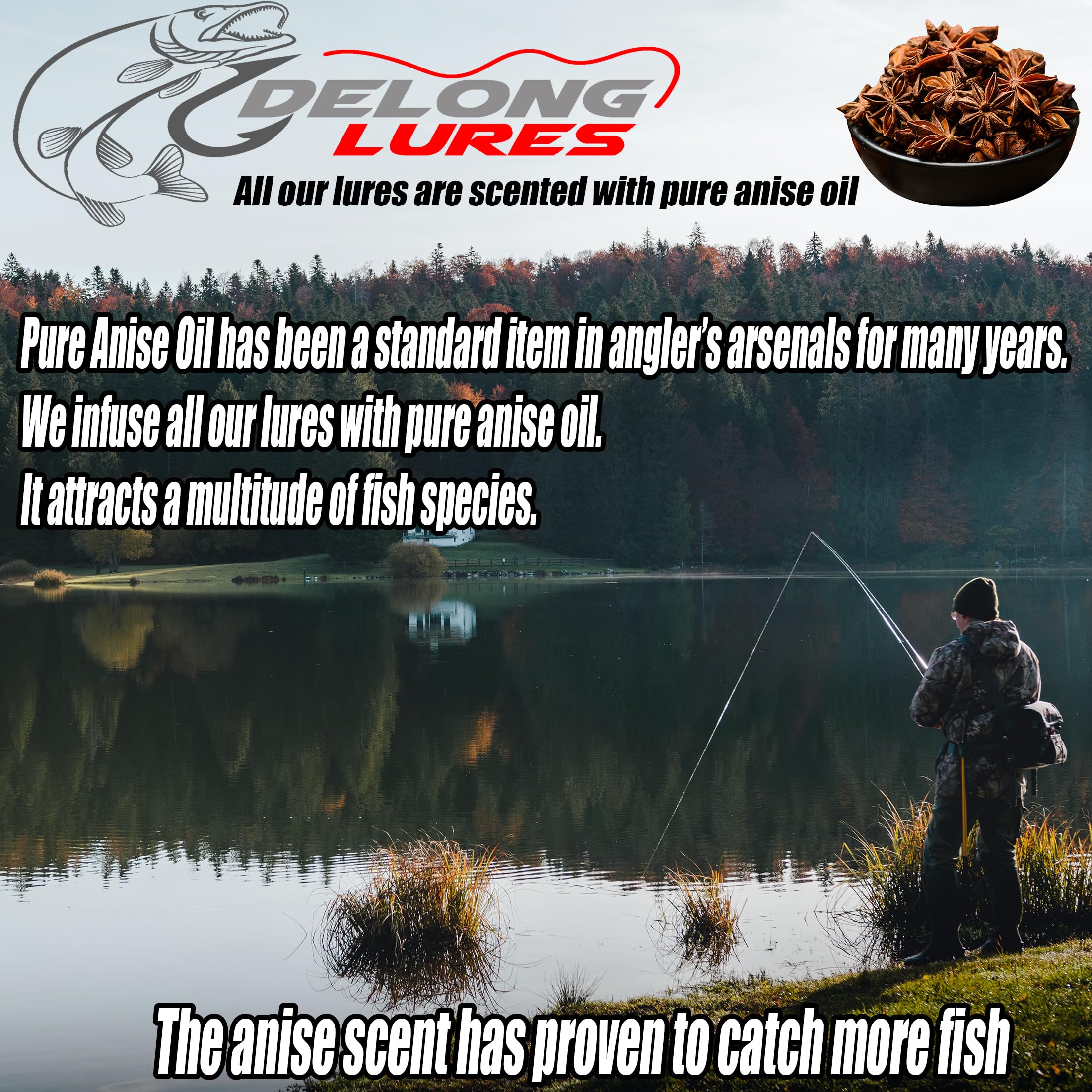 Delong Lures Tadpole freshwater lure color options improve visibility