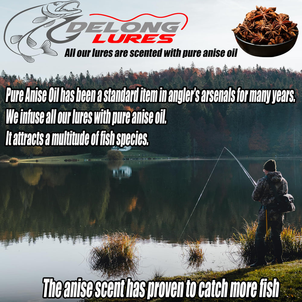 Delong Lures Tadpole freshwater lure color options improve visibility