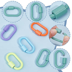 DELORIGIN orange enamel screw carabiner, ideal for accessories and bags