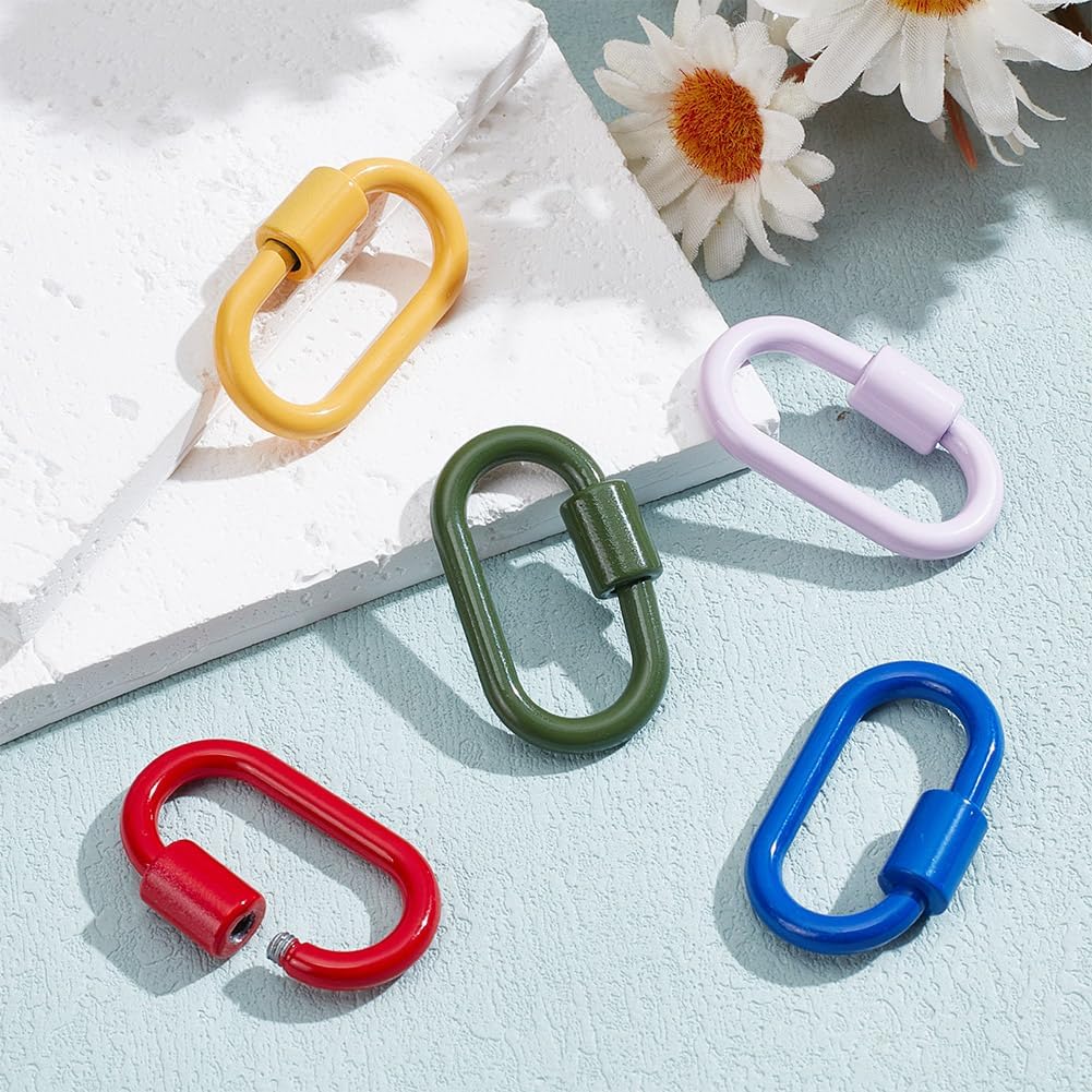 DELORIGIN enamel carabiner purple lock adds style while securing essentials.