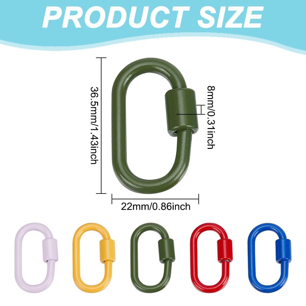 DELORIGIN enamel carabiner red lock ideal for travel gear and purses.