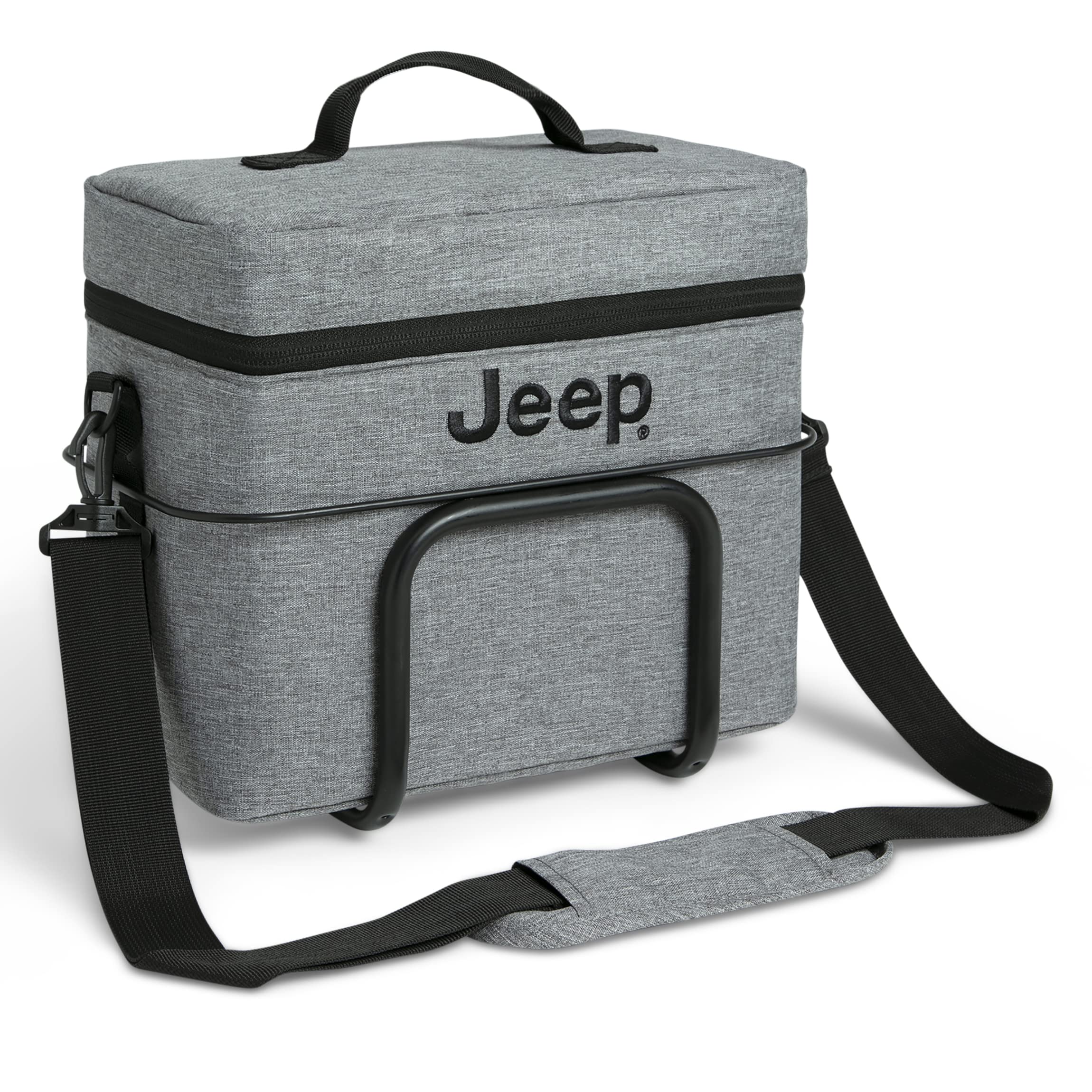 Delta Children Jeep Wrangler Cooler Bag frame attachment secures wagon mounting