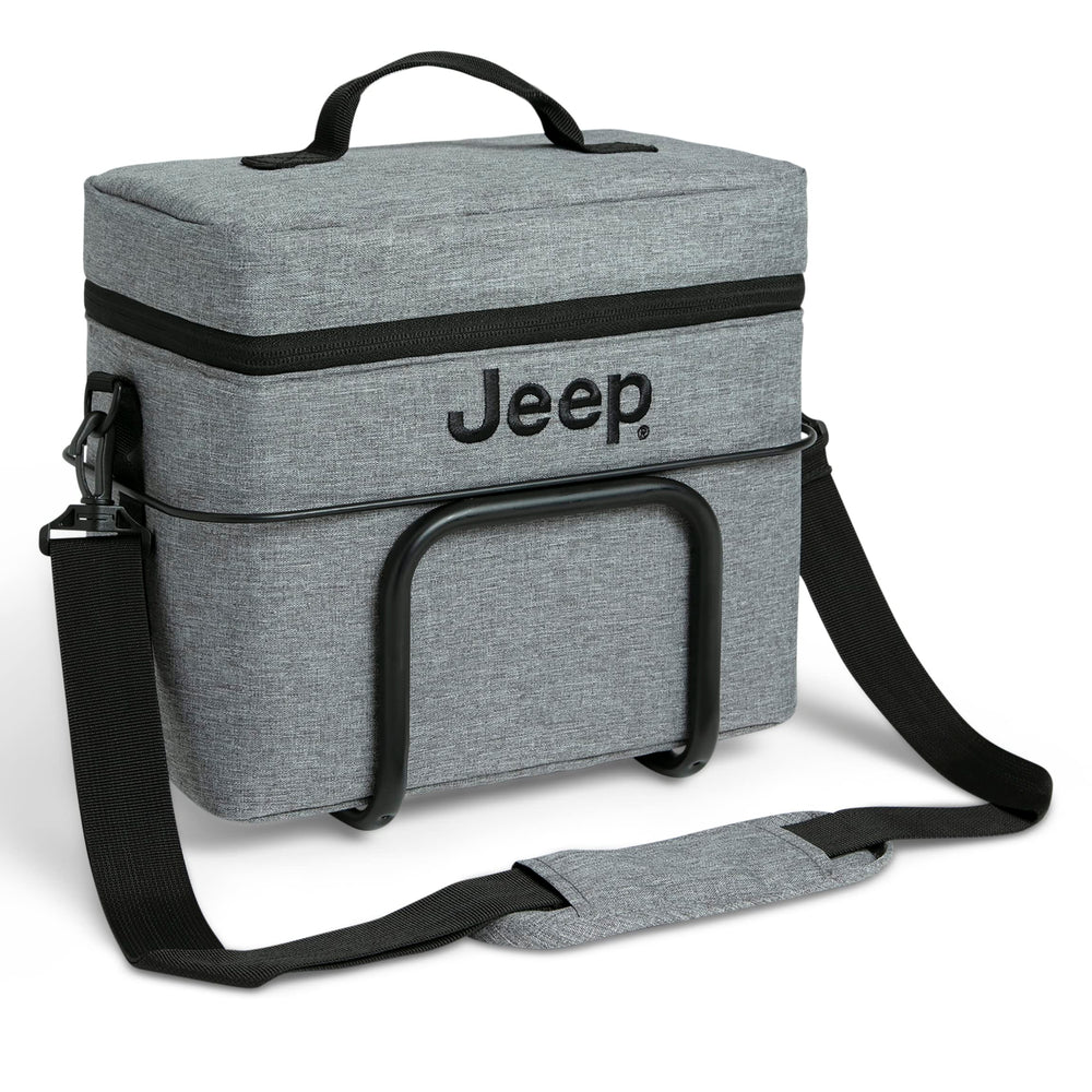 Delta Children Jeep Wrangler Cooler Bag frame attachment secures wagon mounting