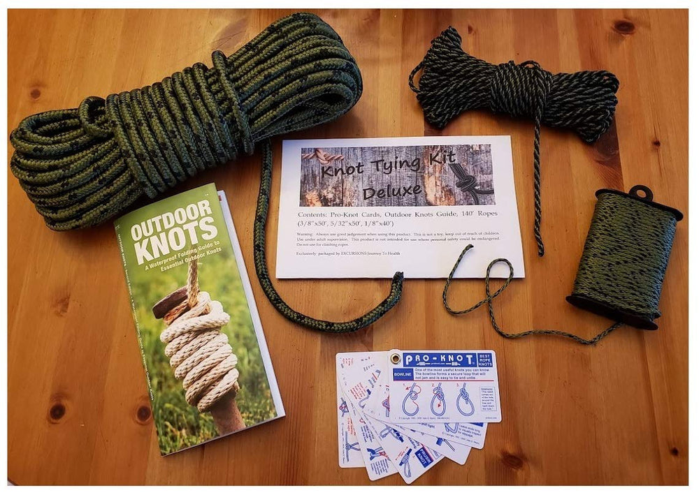 Deluxe knot tying kit ready for outdoor adventures