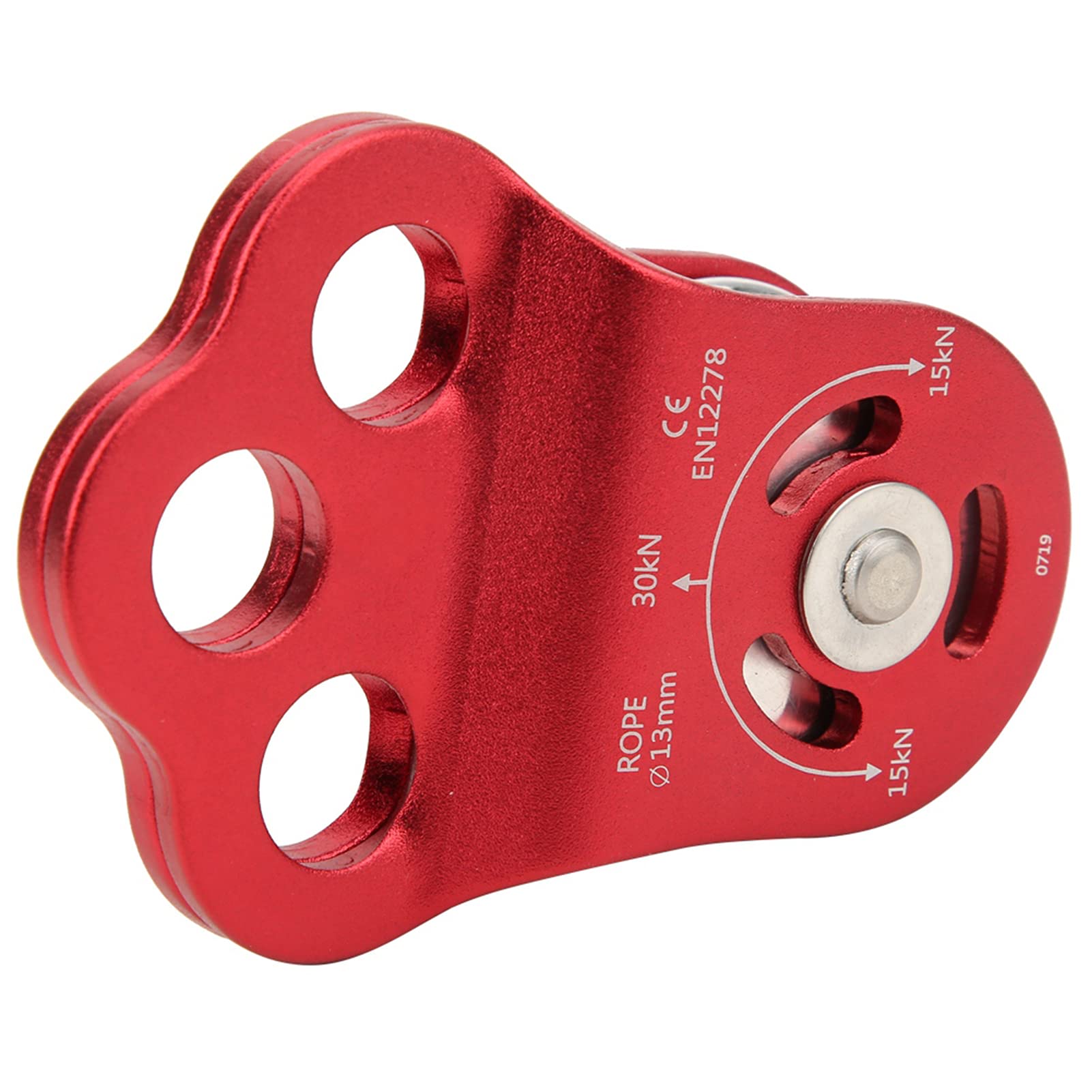 Demeras climbing pulley bearing 7075 aluminum body highlighting durability and light weight