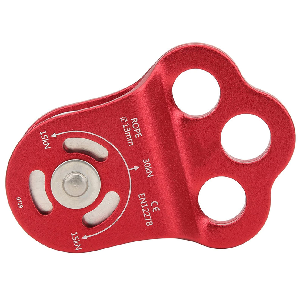 Demeras climbing pulley bearing hauling action improves rope control during hauling tasks