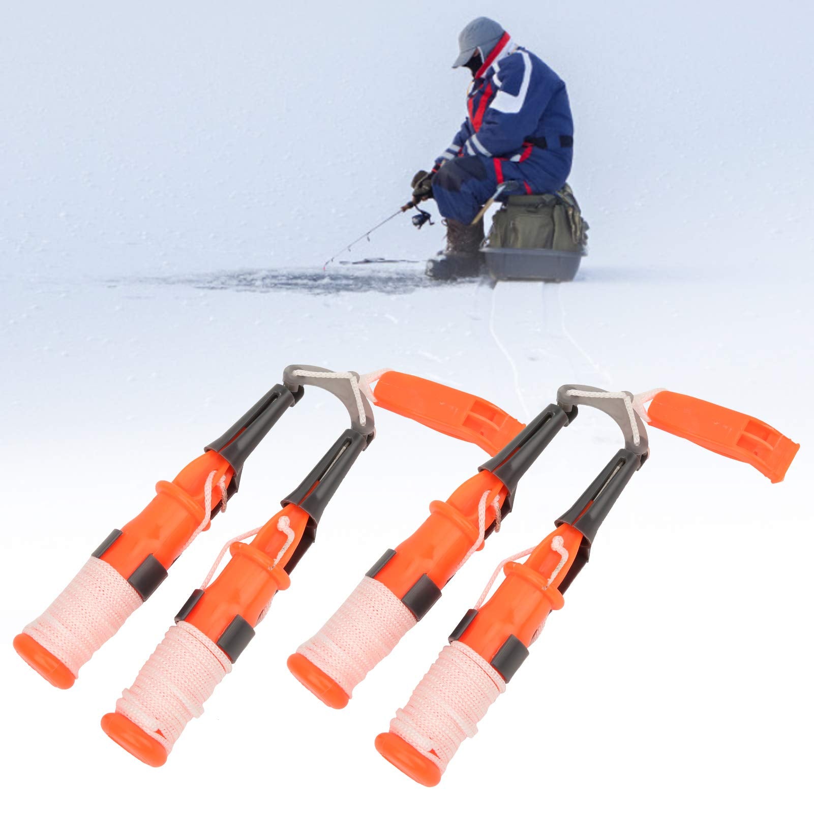 Demeras safety belt keeps ice picks close for rapid response