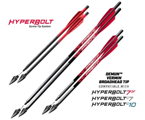 Demun Helical Broadhead mounted on Hyperbolt C10 threaded tip