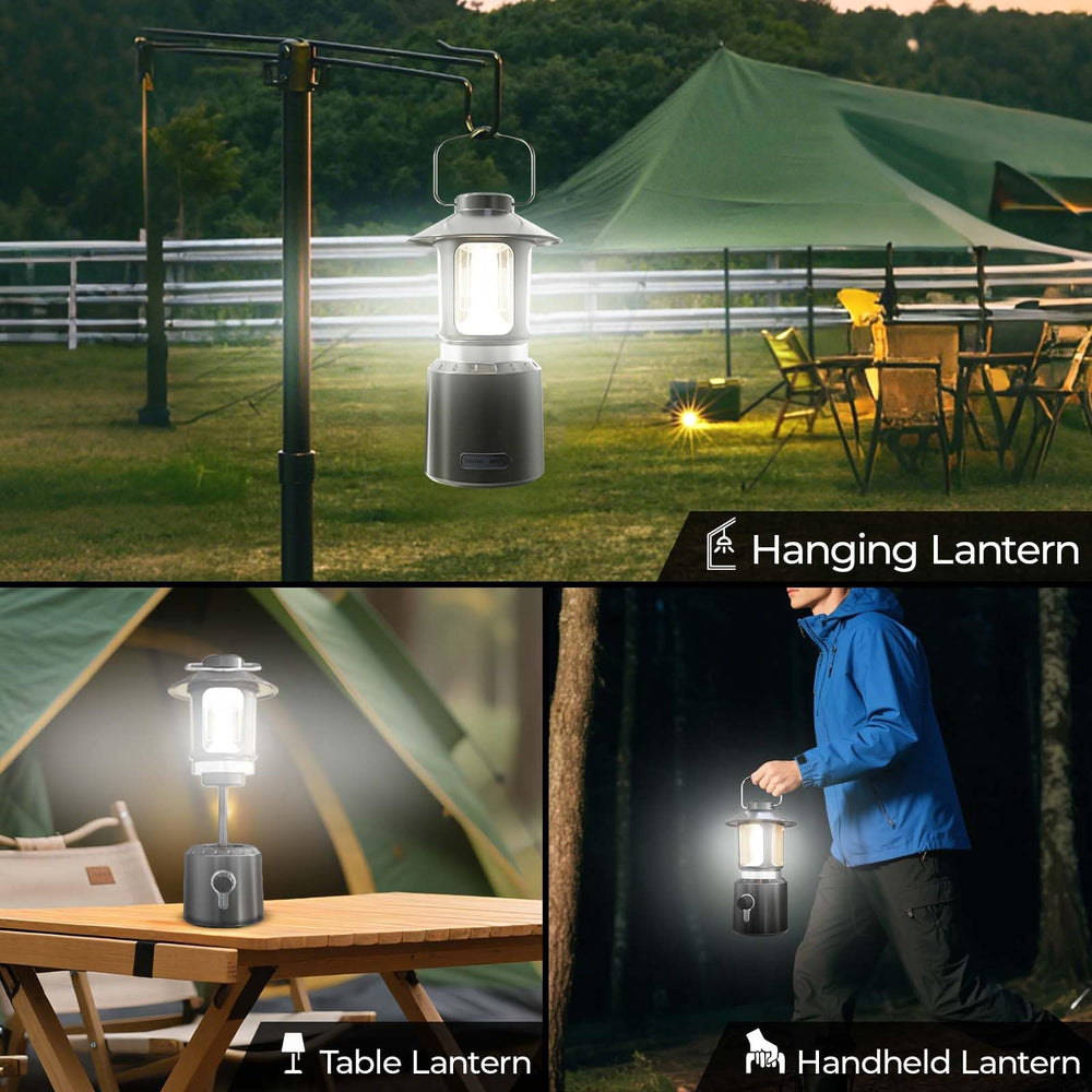 Dengfire camping lantern offers three color modes to set versatile atmospheres.