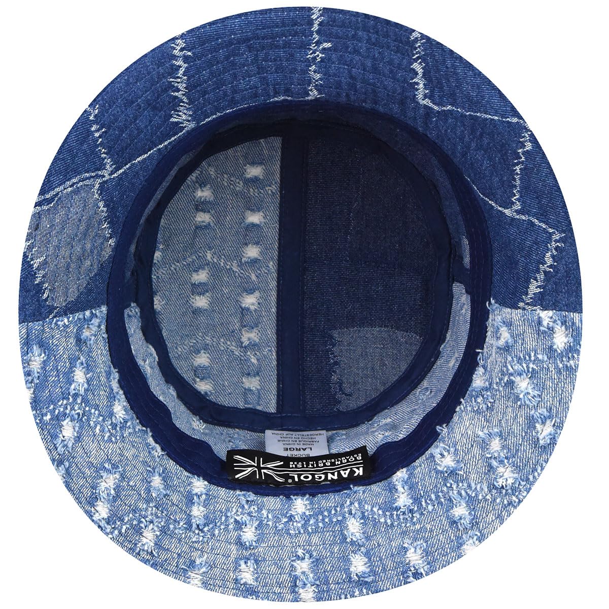 Denim Mash-Up Bucket Hat stitching detail