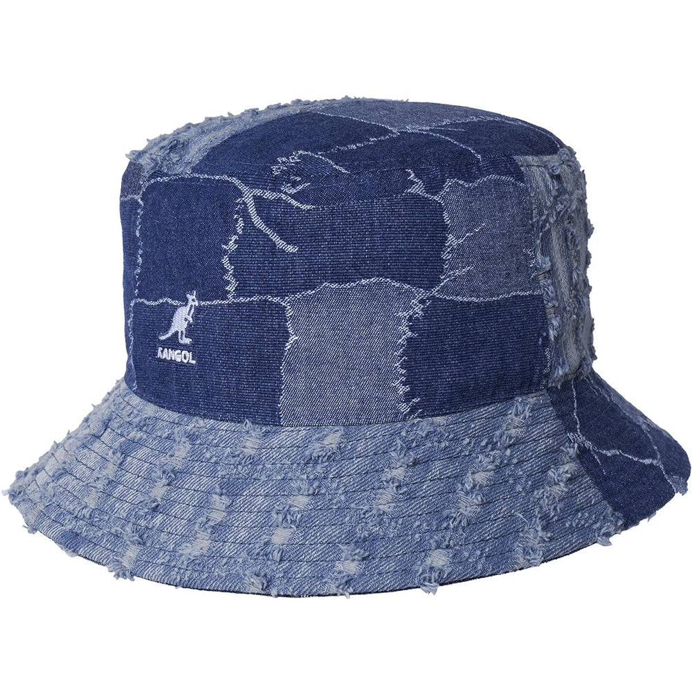 Denim Mash-Up Bucket Hat color Med Blue/M in flat lay