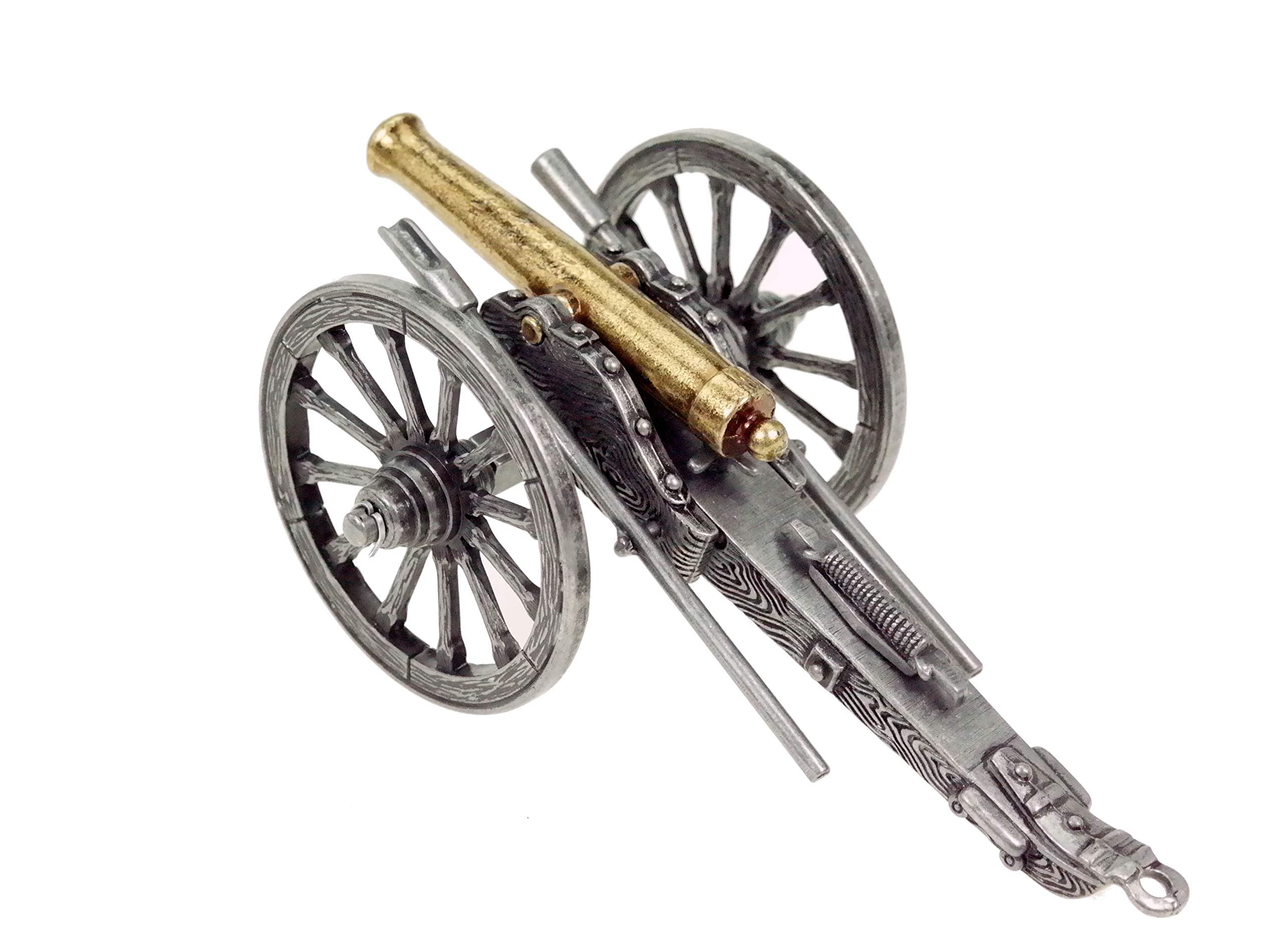Denix 1861 US Civil War mini cannon base detail for stable display.