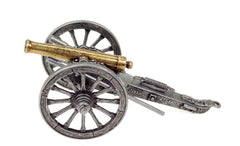 Denix 1861 US Civil War mini cannon side view for display.