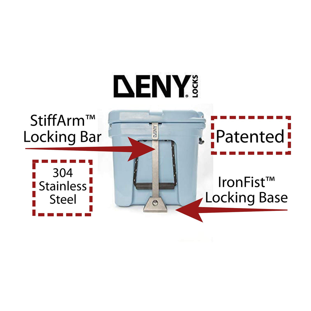 DENY IronFist lock base mounted to vehicle for secure placement