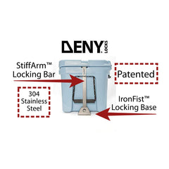 DENY IronFist lock base mounted to vehicle for secure placement