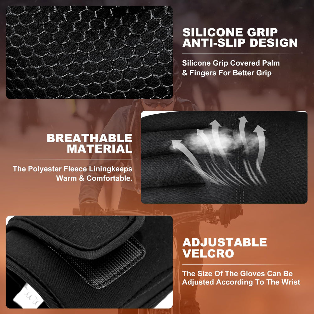 DEORFGO heated gloves touchscreen compatibility enables device use without removal