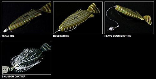 DEPS Bull Flat Creature 3.8in used on drop shot or Carolina rig for versatility