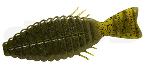 DEPS Bull Flat Creature 3.8in green pumpkin with bellows tail for lifelike swimming