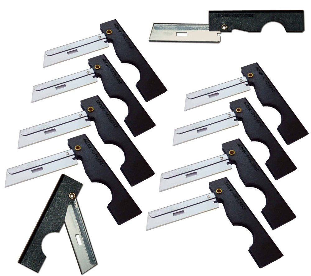 Derma-Safe folding utility razor edge: ultralight stainless blade for field tasks and emergencies.