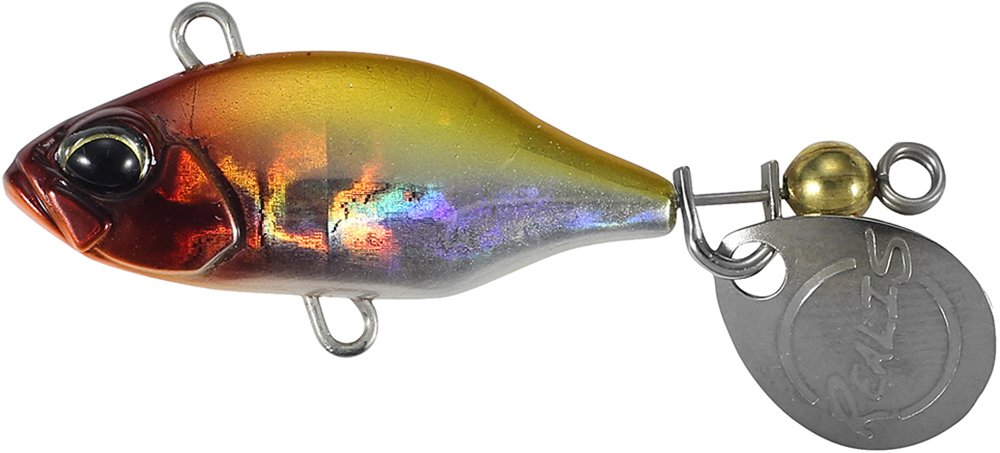 Derma Ultimate Raris Spin Lure Sparkling Crown, top view highlighting compact casting body