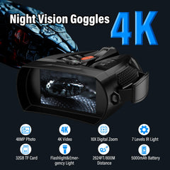 Derosko night vision binoculars with infrared light for up to 800m visibility in darkness.