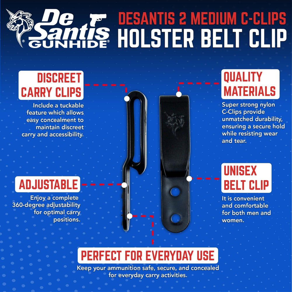 Two nylon C-Clips included in the pack