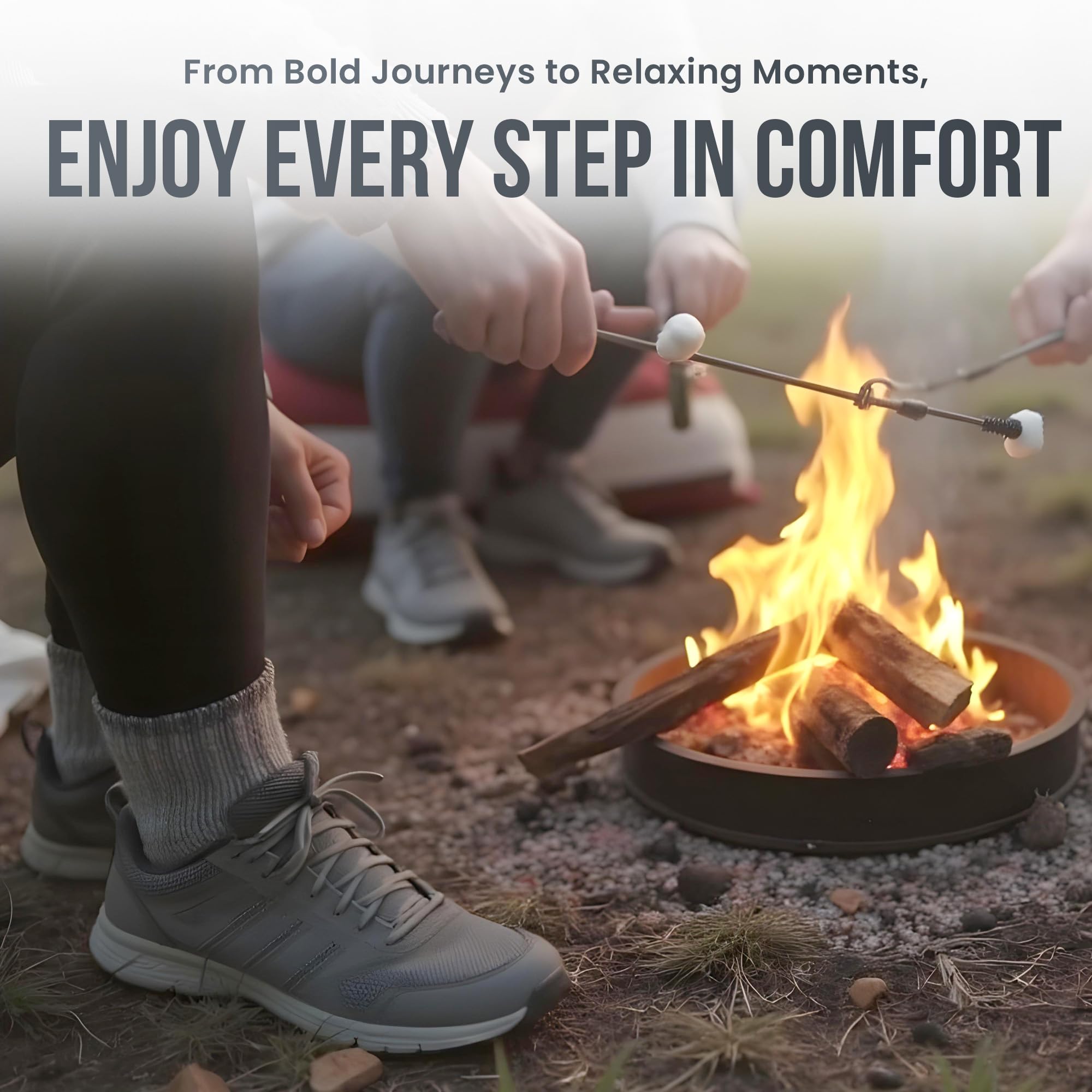 Desert Breeze moisture-wicking wool keeps feet dry on trail.