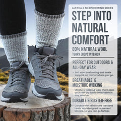 Desert Breeze Timberline XL socks on foot delivering cold-weather warmth and secure fit.