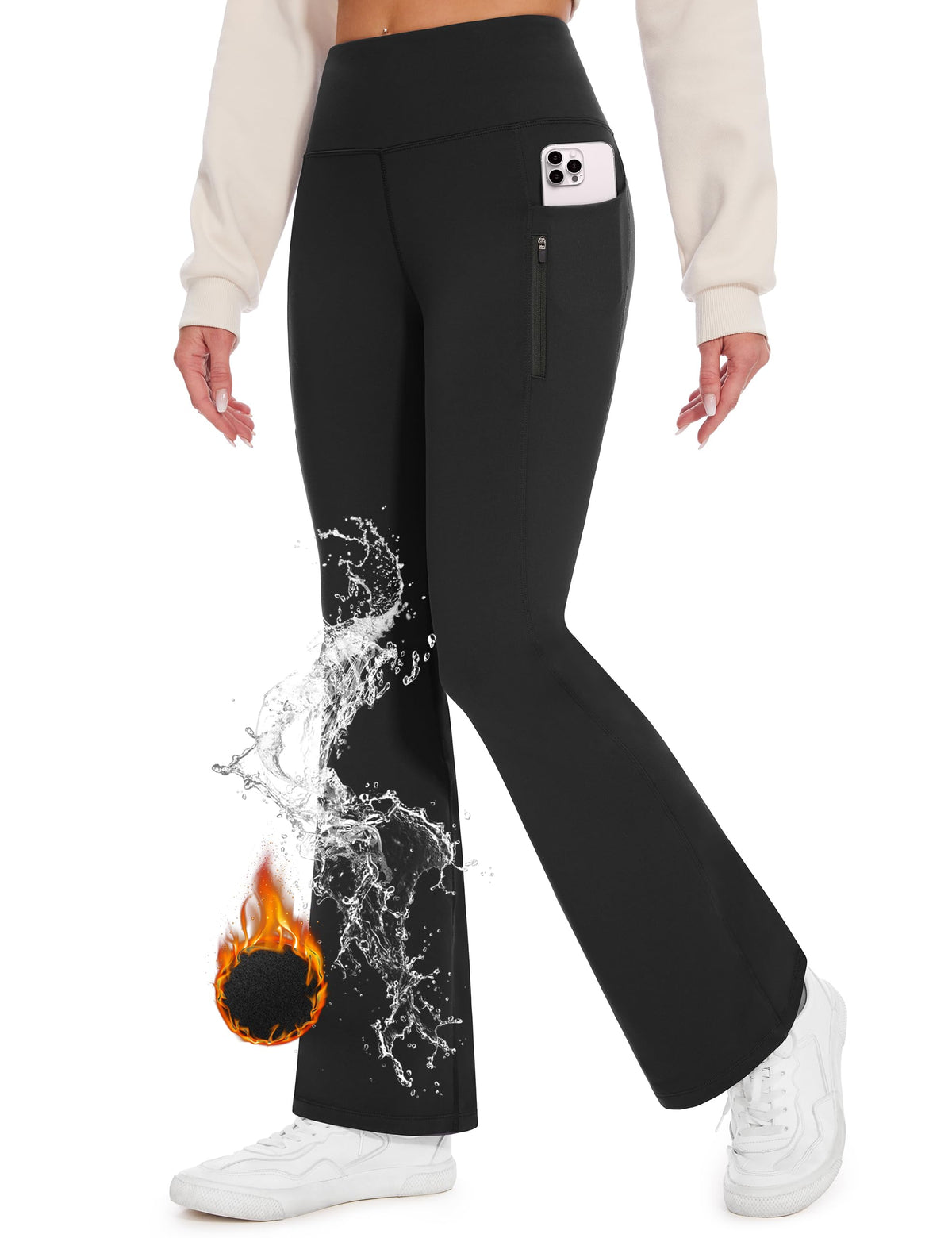 Desol fleece lined hiking pants women with high-waist fit for secure, all-day trail comfort.