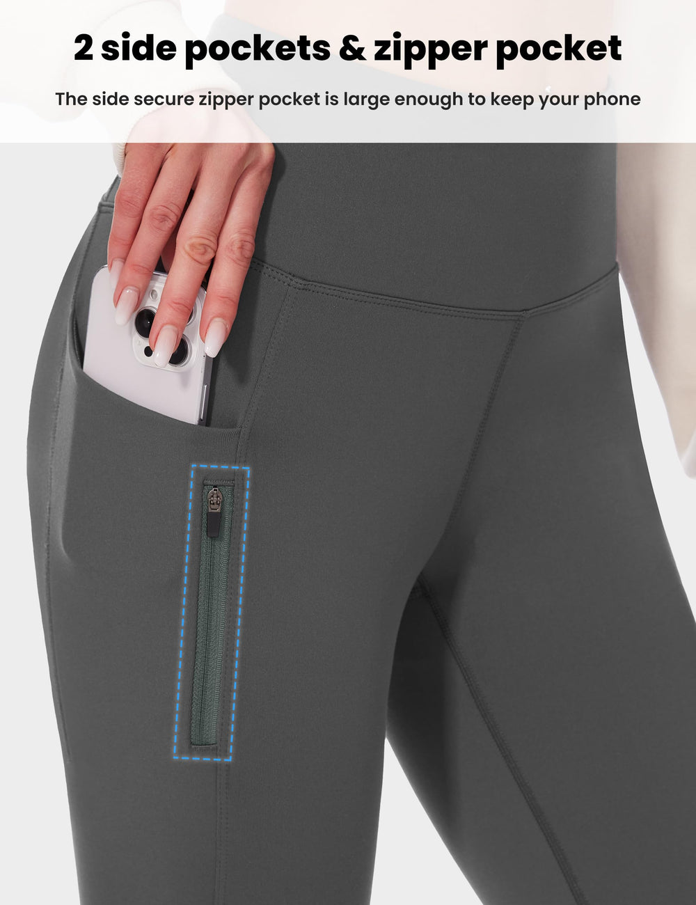 Desol fleece lined hiking pants women zippered pockets grey hands-free storage on outdoor adventures.