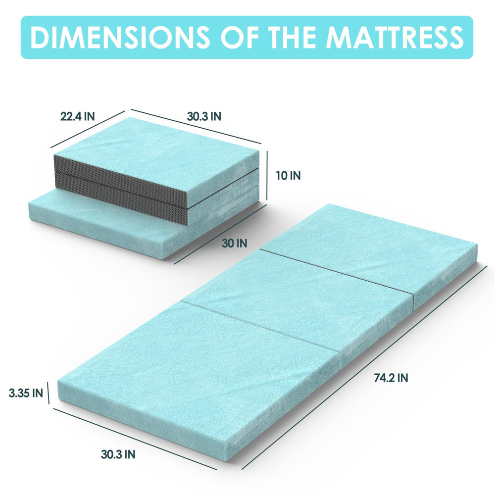 DESQUE Trifold Mattress uses CertiPUR-US memory foam for safe comfort