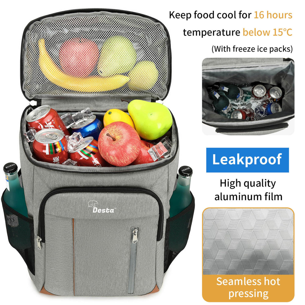 Desta 22L insulated interior keeps drinks cold during outdoor trips