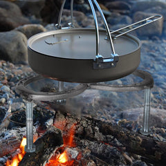 Desyeryamimi Dutch oven tripod height-adjustable-legs for versatile outdoor cooking.
