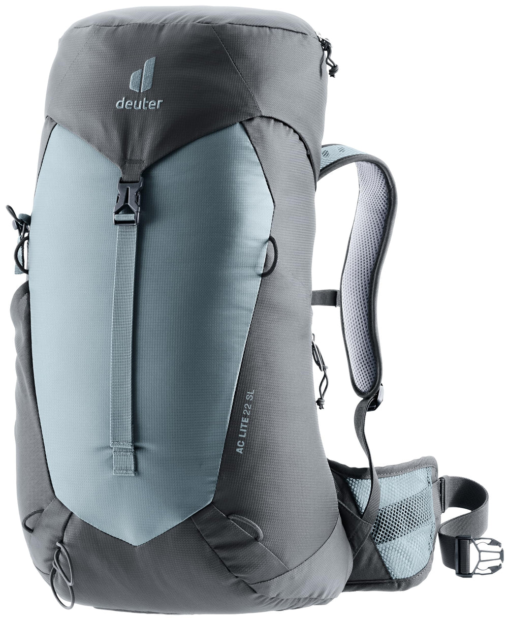 Deuter AC Lite 22 SL back panel shows breathable Aircomfort for hot day hikes.
